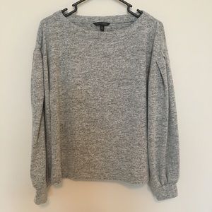 Banana Republic Gray puff sleeve sweater